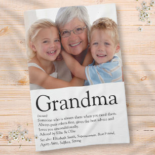 Lustiges Foto Cool Oma Großmutter Definition Geschirrtuch