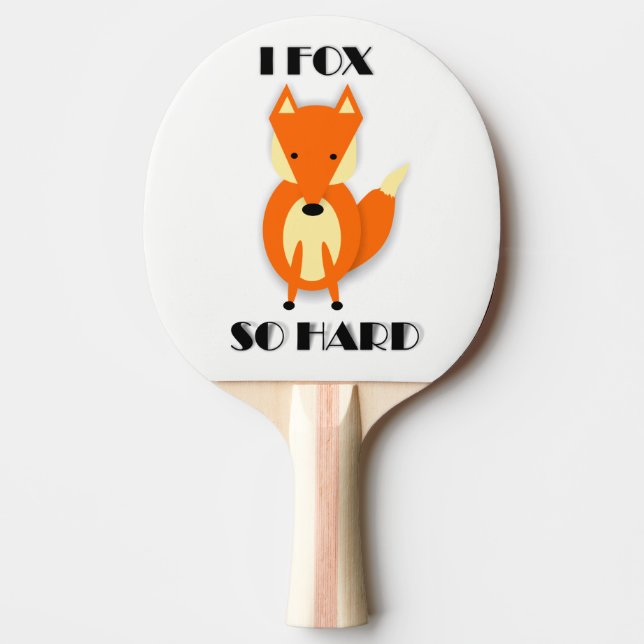 Lustiges Fox-CartoonPing Pong Paddel Tischtennis Schläger (Vorderseite)