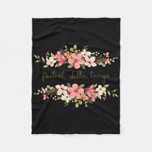 Lustiges Foxtrot Tango Delta Frauen Blumen Vint Da Fleecedecke