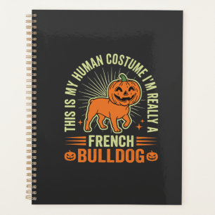 Lustiges Französische Bulldogge Halloween-Mensch K Planer