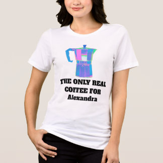 Lustiges Frauen-Coffee Snob Benutzerdefinierter Na Tri-Blend Shirt