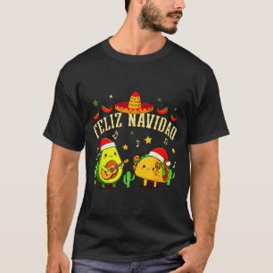Lustiges Frohe Weihnachten Avocado Tacos Mexikanis T-Shirt
