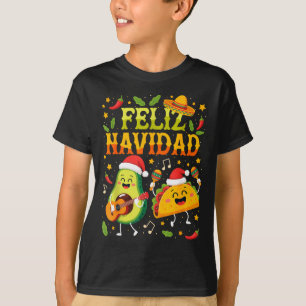 Lustiges Frohe Weihnachten Avocado Tacos Mexikanis T-Shirt