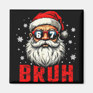 Lustiges Frohe Weihnachten Santa Bruh Pyjama Xmas  Magnet