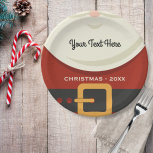 Lustiges Frohe Weihnachten Santa Claus Kostüm Urla Pappteller