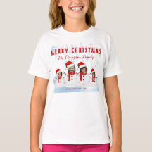 Lustiges Frohe Weihnachten Schneemann Familie Foto