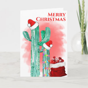 Lustiges Frohe Weihnachten Südwest Saguaro Kaktus
