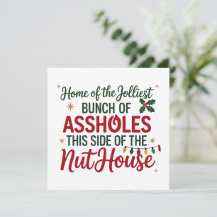 Lustiges Frohe Weihnachten Zuhause der fröhlichste