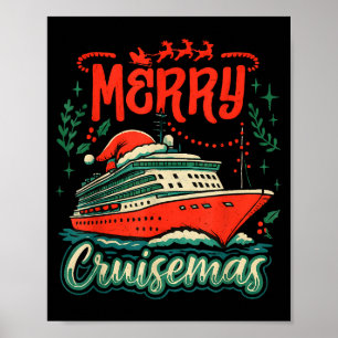 Lustiges Frohes Cruisemas Urlaubs Kreuzfahrt Urlau Poster