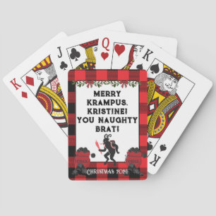 Lustiges Frohes Krampus Personalisiertes Benutzerd Spielkarten