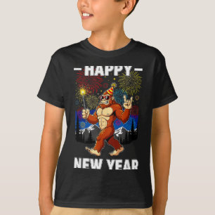Lustiges Frohes Neues Jahr 2026 Bigfoot-Fans Neuja T-Shirt