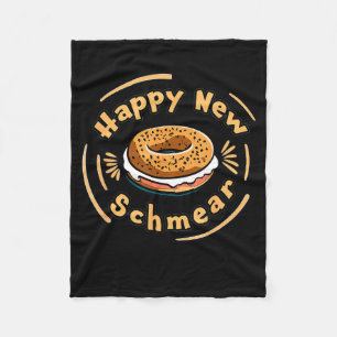 Lustiges Frohes Neues Jahr Bagel & Schmear Jüdisch Fleecedecke