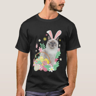 Lustiges frohes Ostern süße Katze Hase Eier Korb K T-Shirt