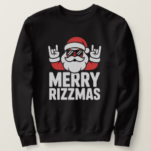 Lustiges Frohes Rizzmas Cool Santa Sweatshirt