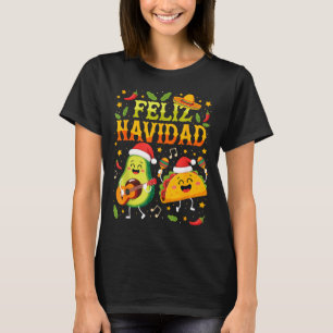 Lustiges Frohes Weihnachten Avocado-Tacos Mexikani T-Shirt