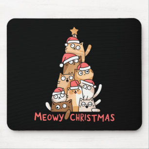 Lustiges Fröhliches Katzenweihnachten Meowy Weihna Mousepad