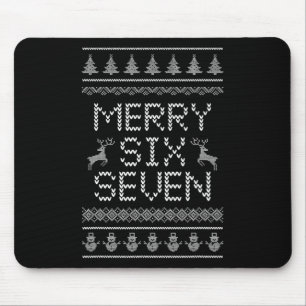 Lustiges Fröhliches Sechs Sieben 6 7 Meme Design W Mousepad