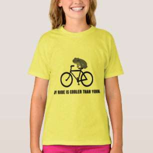 Lustiges Frosch auf Fahrrad T-Shirt Cool Cycling