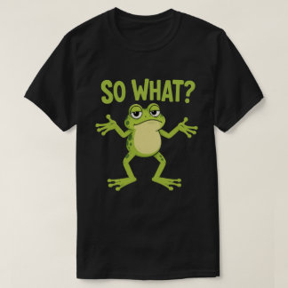 Lustiges Frosch-T-Shirt mit Schulterzucken | Süßer T-Shirt