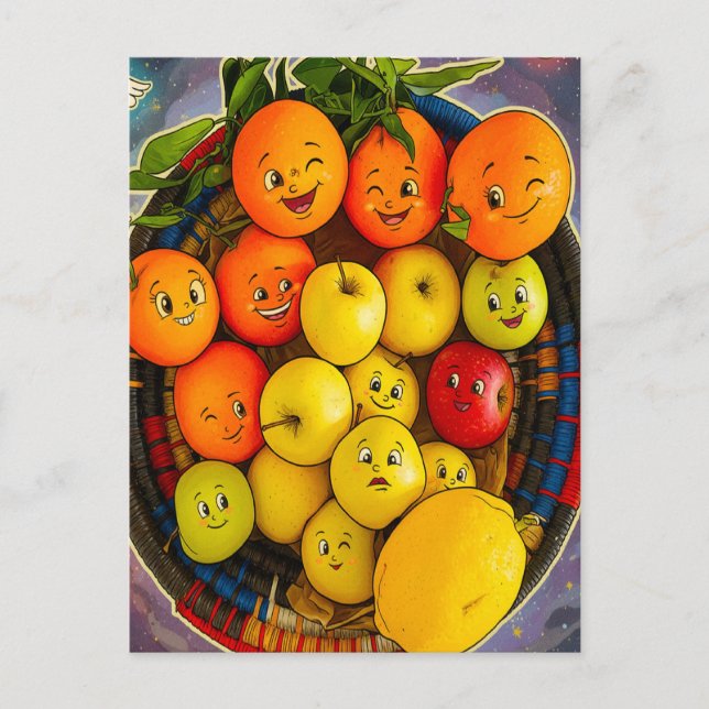 LUSTIGES FRUCHTDESIGN  POSTKARTE (Vorderseite)