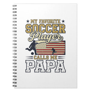 Lustiges Fußball-Papa-Vintage-Shirt-Design_1 Notizblock