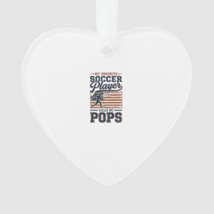 Lustiges Fußball-Pops Vintage-Stickerei-Shirt-Desi Ornament