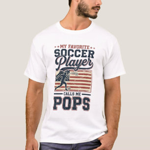 Lustiges Fußball-Pops Vintage-Stickerei-Shirt-Desi T-Shirt