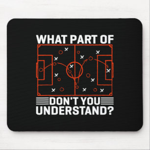 Lustiges Fußball-Strategie-Board-Meme-Design Mousepad