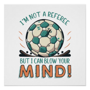 Lustiges Fußballdesign Poster