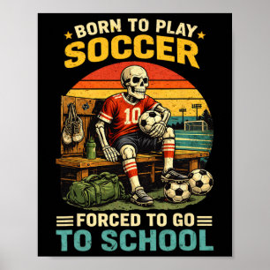 Lustiges Fußballspieler-Shirt für Jungen, die Fußb Poster