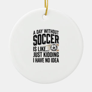 Lustiges Fußballtag-Zitat Vintage-Shirt-Design_1 Keramik Ornament