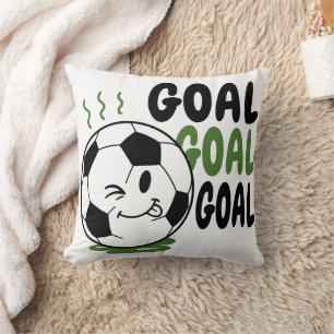Lustiges Fußballtor-Shirt Süßer Fußball-Cartoon Kissen