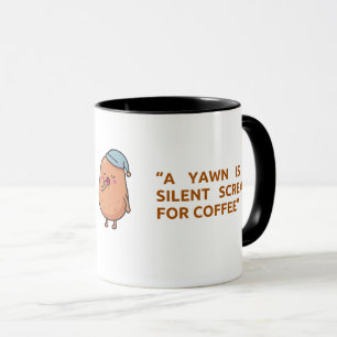 Lustiges Gähnen entworfen trendy  Tasse