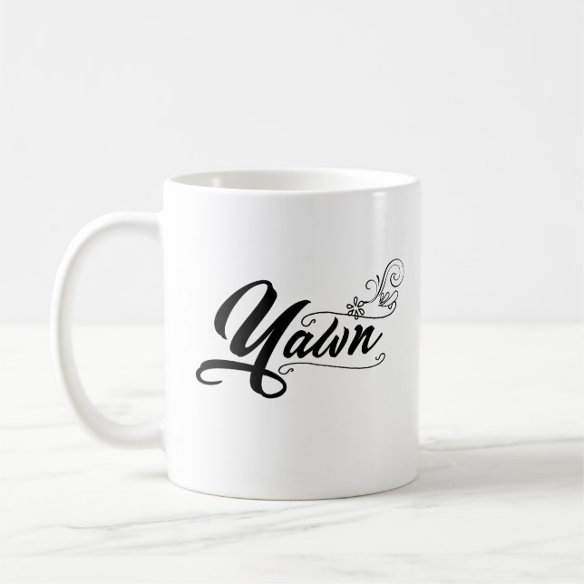 Lustiges Gähnen Kaffeetasse (Links)