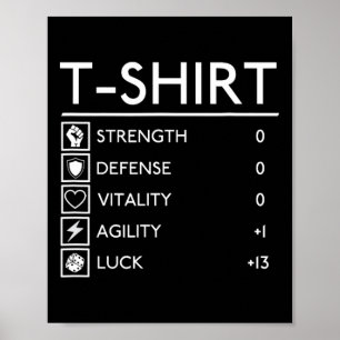 Lustiges Gamer-Fantasie-Level-Up-Rpg-Spiel Teeshir Poster