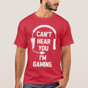 Lustiges Gamer-Geschenk Kopfhörer Kann dich nicht T-Shirt