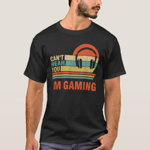 Lustiges Gamer-Geschenk Kopfhörer Kann dich nicht T-Shirt