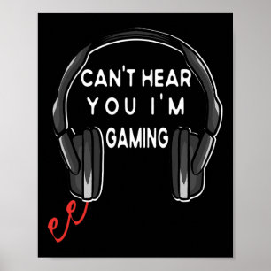 Lustiges Gamer-Headset Kann Dich Nicht Hören Ich S Poster