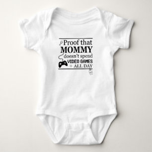 Lustiges Gamer-Mom-Baby-Body - Beweis, dass Mama n Baby Strampler
