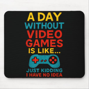 Lustiges Gamer-Spruch Grafik-T-Shirt Männer Jungen Mousepad