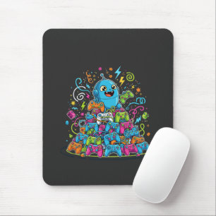 Lustiges Gaming hört nie auf Mousepad