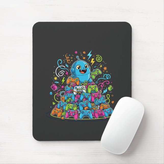 Lustiges Gaming hört nie auf  Mousepad (Mit Mouse)
