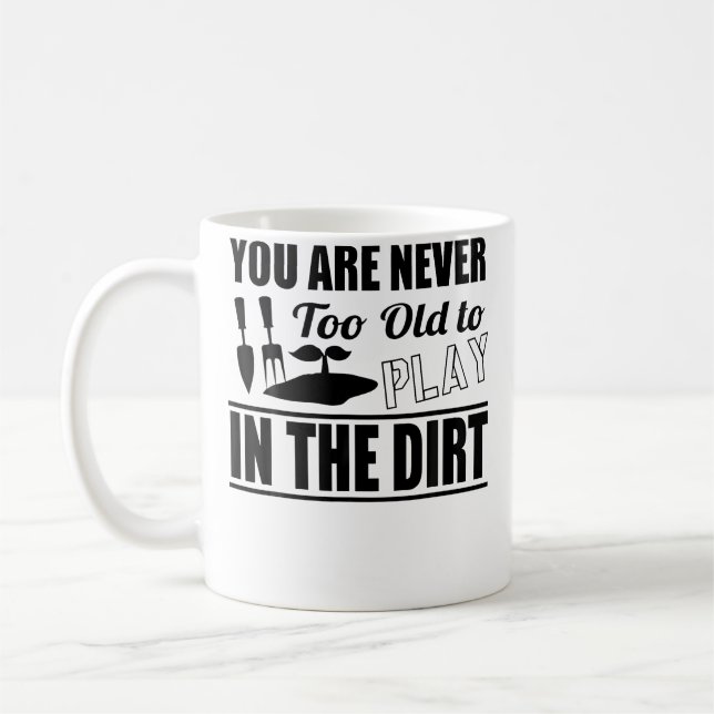 Lustiges Gärtnern Kaffeetasse (Links)