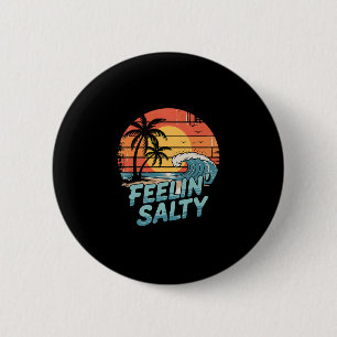 Lustiges Gefühl Salziger Strand Sommerurlaub Vinta Button