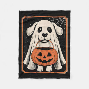 Lustiges Geister-Hund-Halloween-Shirt Halloween Hu Fleecedecke