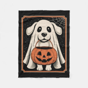 Lustiges Geisterhund Halloween-Shirt Halloween Hun Fleecedecke