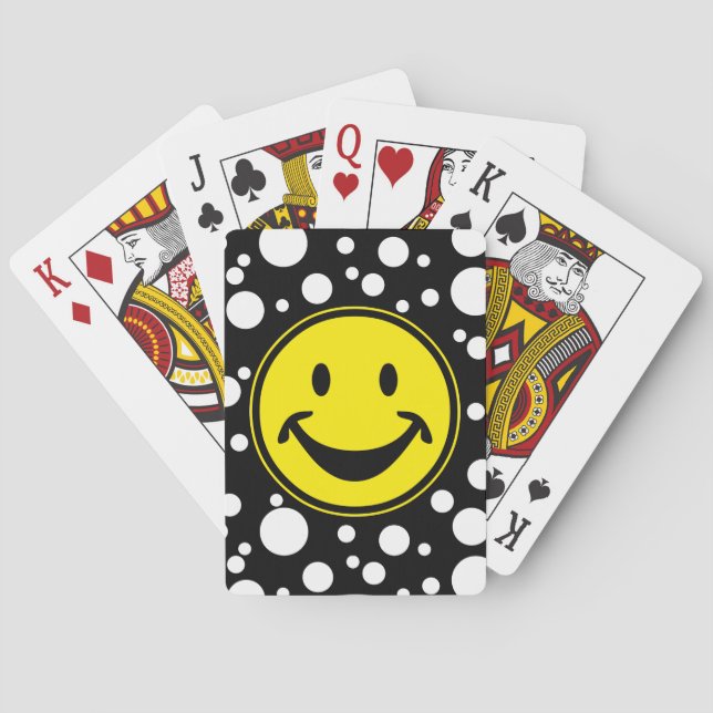 Lustiges Gelb u. Punkte + Ihr backg. u. Ideen Spielkarten (Rückseite)
