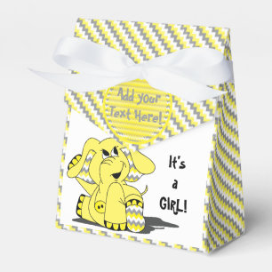 Lustiges gelbes Zickzack albernes Elefant-Party Geschenkschachtel