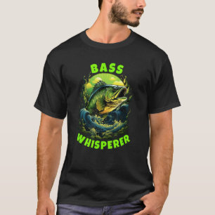 Lustiges Geschenk für Angler Bass Flüsterer Damen  T-Shirt