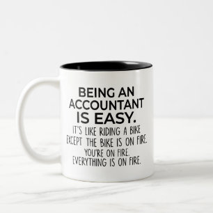 Lustiges Geschenk für Buchhalter, Buchhalter zu se Zweifarbige Tasse
